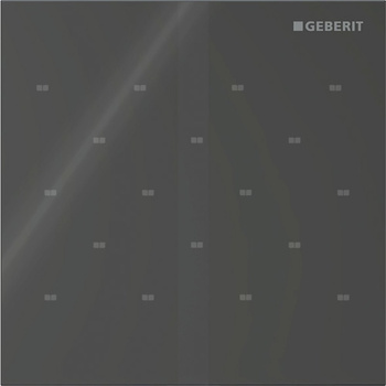 Elektroniczny zawór spłukujący Geberit do pisuaru, zasilanie 230V, Typ 40, szkło czarne, prostokątny