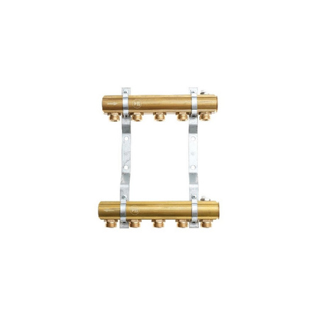 Rozdzielacz mosiężny do CO z nyplami  - QIK Optimo III RMS-5-50 - 7 sekcji