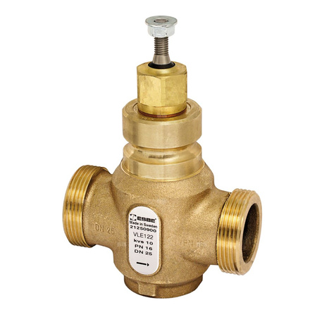 Zawór regulacyjny dwudrożny ESBE VLE122, DN 25 (GZ gazowy walcowy x GZ gazowy walcowy), zabezpieczenie: Stan surowy, PN 16, Kvs: 10 m3/h