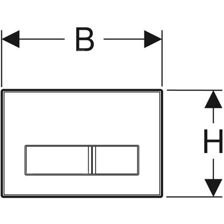 Przycisk uruchamiający Geberit Sigma50, przedni, uniwersalny, prostokątny