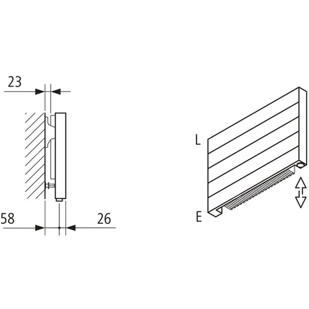 Grzejnik płytowy typ 11 KERMI HHN, z osłonami wym. 630 x 5800 mm, kolor biały, moc 4814 W