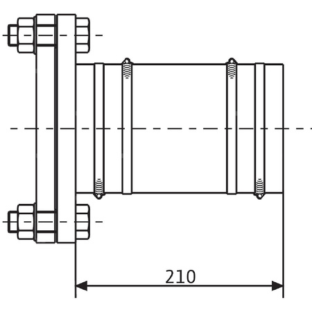 Złączka kołnierzowa tworzywo sztuczne dł.400mm szer.295mm WILO