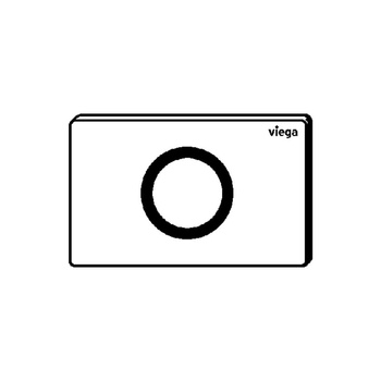 Przycisk uruchamiający do WC Prevista Visign for Public 12 spłukiwanie na podczerwień nr wzoru 8635.1 płytka maskująca: stal nierdzewna biały błyszczący