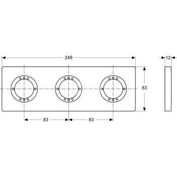 ARCHIMODULE ROZETA 3-OTWOROWA