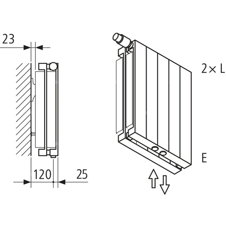 Grzejnik płytowy typ 22 KERMI V-HVV wym. 800 x 1120 mm, kolor biały, moc 2278 W