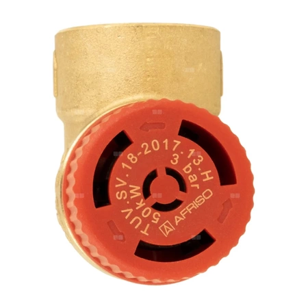 Zawór przelewowy AFRISO MS mosiądz 3 bar GZ x GW 1/2'' x 3/4''