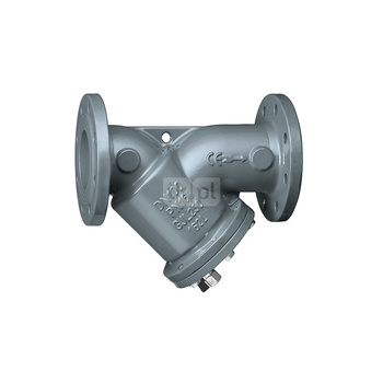 Filtr skośny Dn 50 do instalacji grzewczych. Przyłącza kołnierzowe.