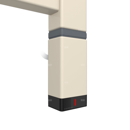 Grzałka TERMA One P30x40, 800W \ Tuba, RAL 1013, kabel prosty z wtyczką [biały, 1,5m, logo Terma, in