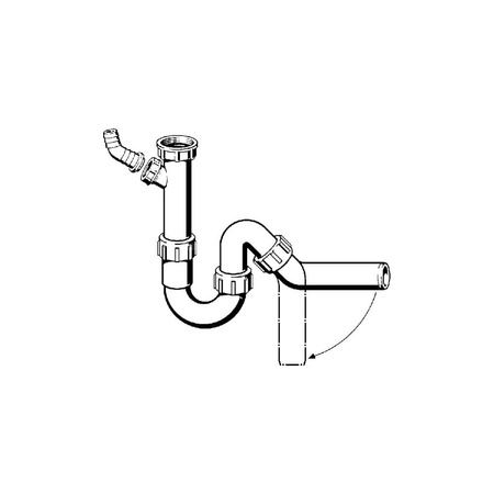 Syfon rurowy przeznaczenie: zlewozmywak, tworzywo sztuczne, nr wzoru 7985.30 G: 1¼ DN: 40
