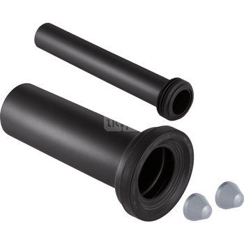 Zestaw przyłączeniowy Geberit do wiszącej miski WC, długość 30 cm: d=110mm, d1=45mm, Chrom matowy