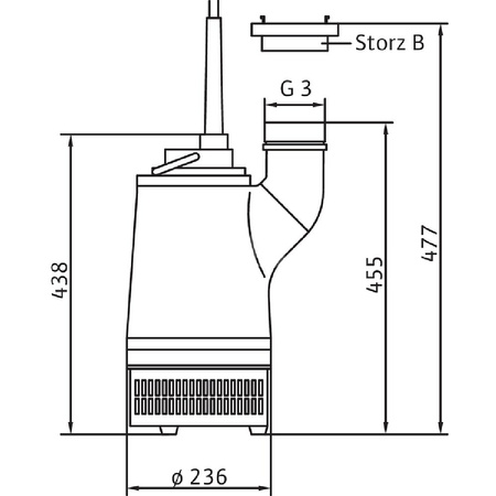 Pompa zanurzeniowa do ścieków WILO EMU KS 24 DS SVA+V żeliwo 3x 400V, moc 2.85W 50 Hz