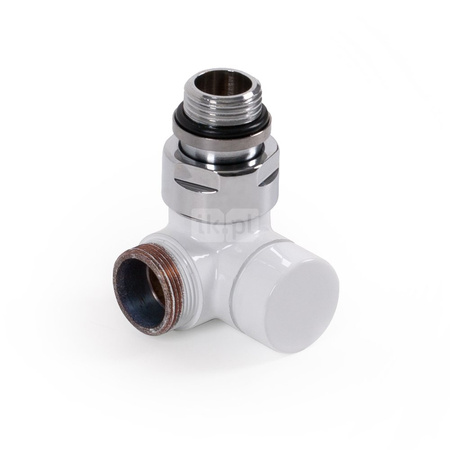 Zawór odcinający 3-osiowy CYLINDER, Prawy, GZ 1/2"-GZ 24-19, Biały, (V74210EDX)