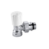 Kątowy zawór grzejnikowy z nastawą wstepną do rur stalowych 3/4" bez uszczelki gumowej