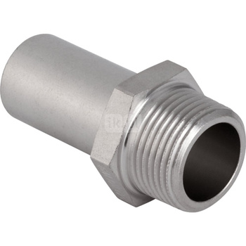 Przedłużka GEBERIT Mapress Edelstahl z gwintem zewn. redukcja, stal nierdzewna, 35 mm x 1 1/4'' (końcówka wciskowa x GZ)