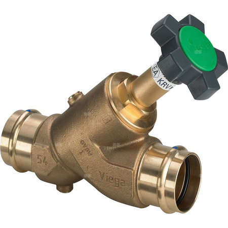 Zawór zam. skośny z zaworem zw 35 brąz / błyszczący