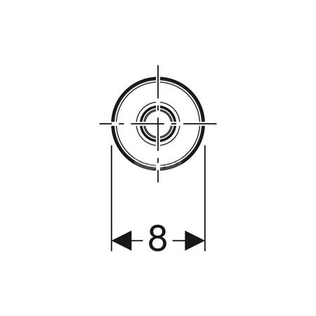 Dźwignia Geberit do systemu spłukiwania WC z pneumatycznym uruchamianiem spłukiwania, spłukiwanie jednoilościowe
