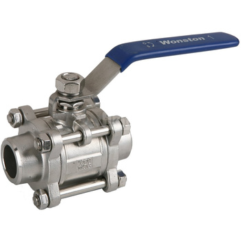 Kurek kulowy ZE stali nierdzewnej AISI 316 SZPILKOWY ART. 03T1 DN 15