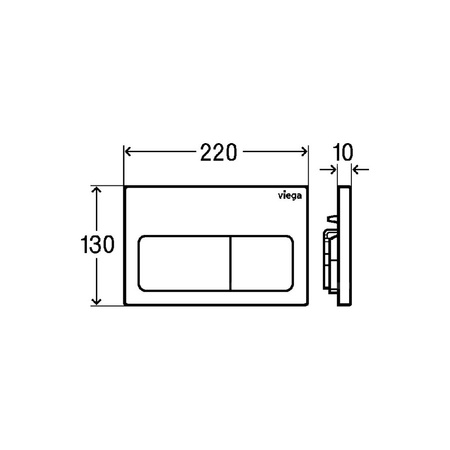 Przycisk uruchamiający do WC Prevista Visign for Life 5 nr wzoru 8601.1 płytka maskująca: tworzywo szt. chrom. klawisz: tworzywo szt. chrom.