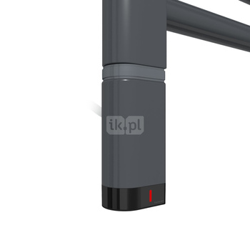 Grzałka TERMA One D30x40 Lewy, 800W \ Tuba, RAL 7016, kabel prosty z wtyczką [czarny, 1,5m, logo Ter