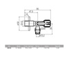 Zawór wodny VALVEX Proff GZ 1/2'' x gz z nakrętką 3/8''