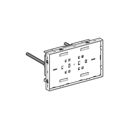 Płytka nośna Geberit z ramką, do płyty przykrywającej Sigma, zlicowana z powierzchnią ściany: Chrom błyszczący