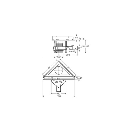 Odpływ narożny, stal nierdzewna / błyszczący do odpływów prysznicowych VIEGA 497280