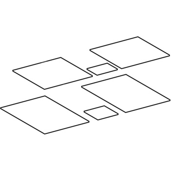 Zestaw mat antypoślizgowych Geberit myDay (6 szt.): Szerokość umywalki=100cm