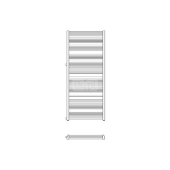 Grzejnik drabinkowy KERMI DUETT D, wym. 1492 x 484 mm, kolor srebrny, moc 1020W