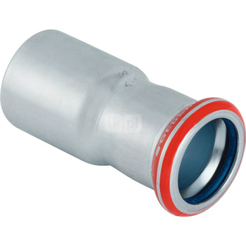 Przedłużka GEBERIT Mapress C-Stahl FKM redukcja, stal (ocynk galwaniczny/elektrolityczny) (ocynk), 18 mm, DN 15 x 15 mm x DN 12 (końcówka wciskowa x MZ) z uszczelką
