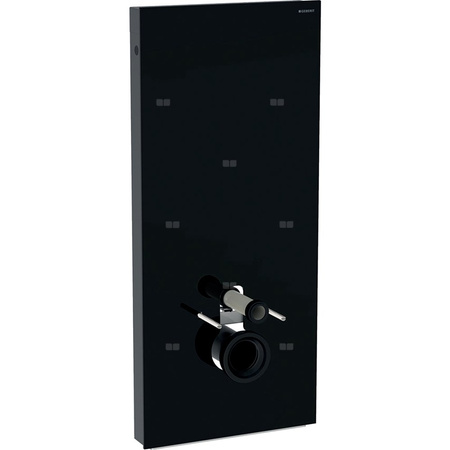 Moduł sanitarny do WC wiszącego GEBERIT Monolith, 1140 mm x 505 mm x 106 mm, regulacja wysokości, front: czarny, bok: czarny