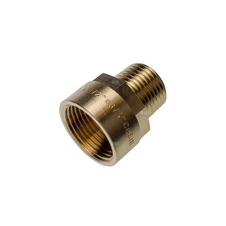 Nypel SANHA PURAFIT redukcja, mosiądz, 3/8'' x 1/2'' (GW x GZ)