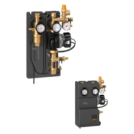 Grupa pompowa do instalacji solarnych, zasilanie i powrót. Przystosowana do montażu regulatora cyfrowego DeltaSol C+.3/4" GW 8÷3
