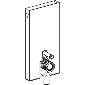 Moduł sanitarny do WC stojącego GEBERIT Monolith, 1010 mm x 480 mm x 106 mm, front: imitacja betonu, bok: aluminium