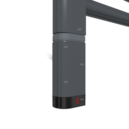 Grzałka TERMA One D30x40 Lewy, 400W \ Tuba, RAL 7016, kabel spiralny z wtyczką [czarny, 2,5m, logo T