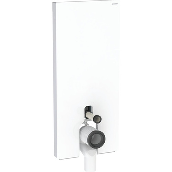 Moduł sanitarny do WC stojącego GEBERIT Monolith Plus, 1140 mm x 505 mm x 106 mm, front: biały, bok: aluminium