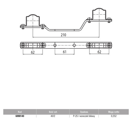 Wspornik stalowy ocynkowany