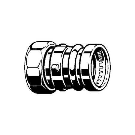 Złącze przyłączeniowe Sanpress VIEGA 2263XL dwuczęściowy, brąz / brąz, 3 1/2'' x 88.9 mm (gw x mz), 111 mm, (głębokość: 42 mm) z uszczelką