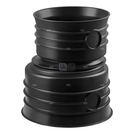 Złącze MAGNAPLAST MAGNACOR MCR redukcja, PP (czarny), DN 400 x DN 300 (ww x wz), do kanalizacji