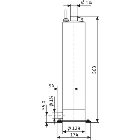 Pompa głębinowa 1-fazowa WILO Sub TWI 5-SE-903EM częstotliwość 50 Hz, moc 1.1 kW 7.2 A, prędkość obrotowa 2810 obr/min