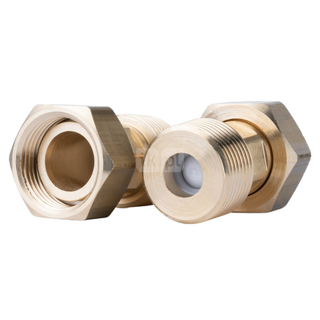 Zawór regulacyjny termostatyczny do wody ciepłej AFRISO ATM 341 ze śrubunkami mosiądz GZ 3/4'', DN 15, zakres temp. 20...43'C, Kvs 1.6m3/h, max. 90'C, max. 10bar