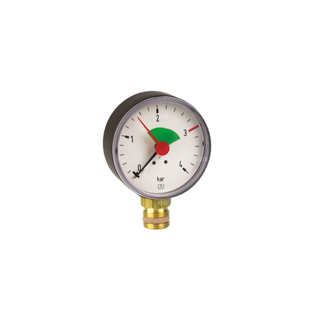 Manometr z rurką Bourdona AFRISO HZ grzewczy 0/4 bar G3/8B radialne fi 63 mm, kl. 2.5%