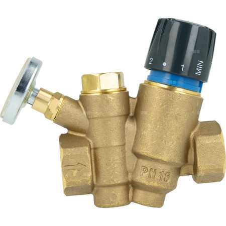 Zawór równoważący z funkcją przegrzewu do cyrkulacji c.w.u. AFRISO ATB 200 mosiądz DN 15