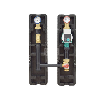 Grupa mieszająco – pompowa D-SMT 250 – DN 32/25 (1 1/4”) z izolacją, bez pompy, z przyłączem pod pompę gwintowaną DN25(180mm)