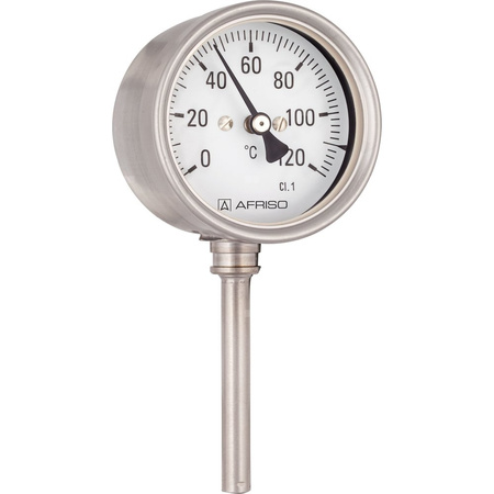 Termometr bimetaliczny AFRISO BiTh Ch, D402 fi 160 mm 0…120'C tuleja 100 mm połączenie rad