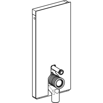 Moduł sanitarny do WC stojącego GEBERIT Monolith, 1140 mm x 505 mm x 106 mm, front: imitacja betonu, bok: czarny