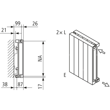Grzejnik płytowy typ 20 KERMI HVN wym. 3600 x 490 mm, kolor biały, moc 2666 W