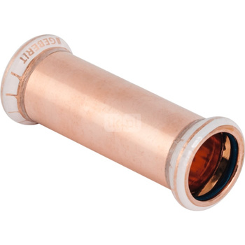 Mufa GEBERIT Mapress Kupfer FKM przesuwna, Cu, 42 mm, DN 40 x 42 mm x DN 40 (mufa zaprasowywana x mufa zaprasowywana), (głębokość: 20 mm) z uszczelką