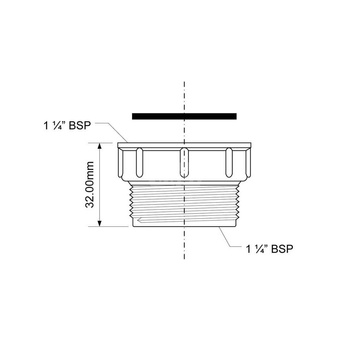 Redukcja zewnętrzno-wewnętrzna 11/4"x11/4"