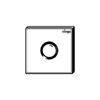 Przycisk do pisuarów na wystawę Prevista Visign for Public 12 nr wzoru 8635.29 płytka maskująca: stal nierdzewna biały błyszczący