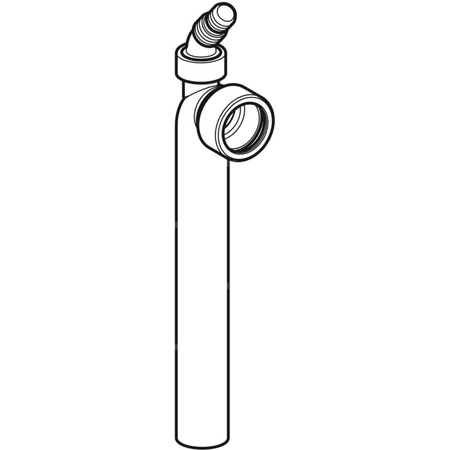 Kolano przyłączeniowe Geberit z króćcem węża podłączeniowego: d=40mm, d1=19 / 23mm, Biały-alpin